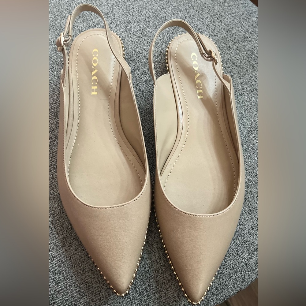 Coach Women's Tan Slingback Shoes